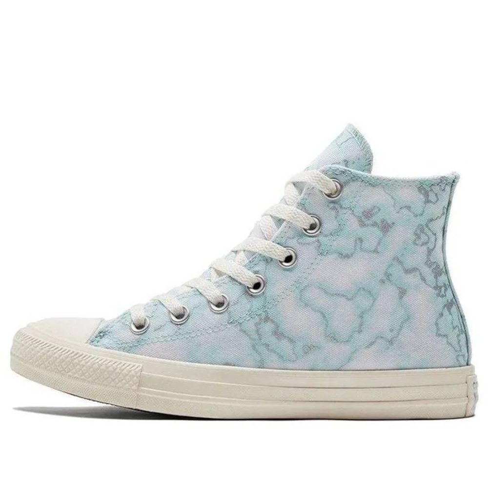 Converse High-Tops in Cream and Mint